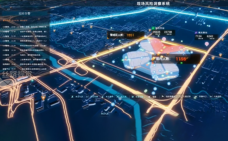上海首届进博会安保可视化系统